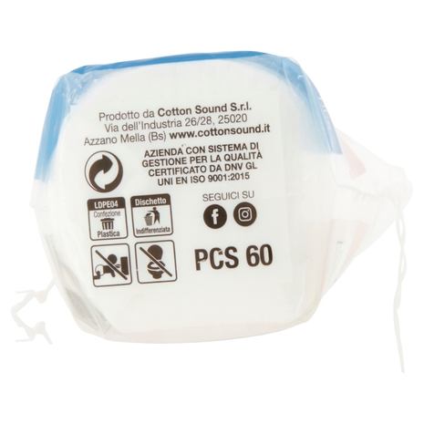 Cotton Sound Basic Dischetti Levatrucco 60 pz